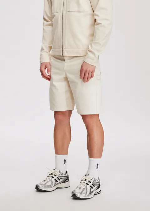 Drew twill korte broek off-white (CREME)