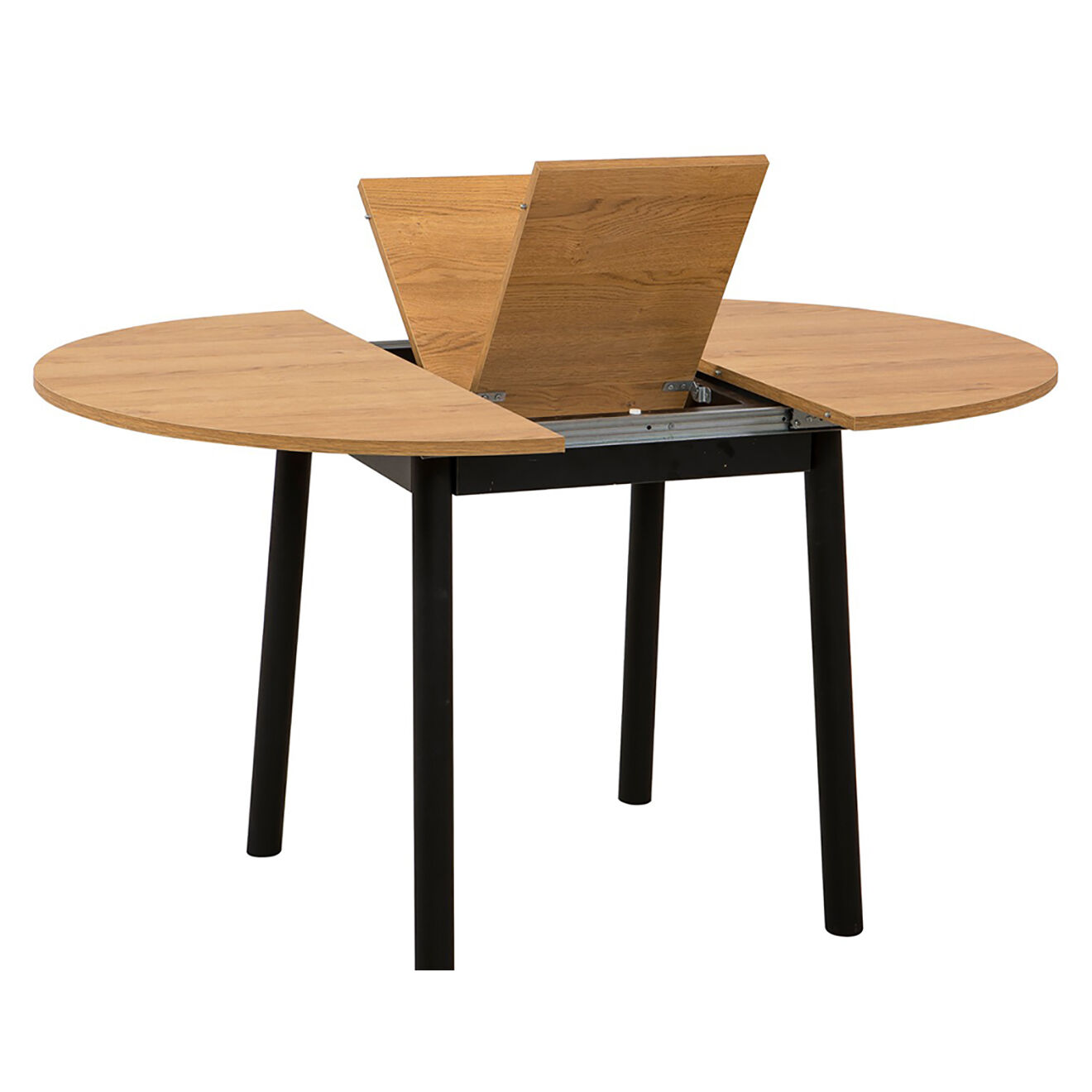 Homitis Table extensible + 2 Chaises Oliver chêne/noir