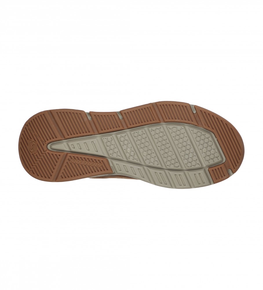 Tênis Skechers Benago em couro marrom
