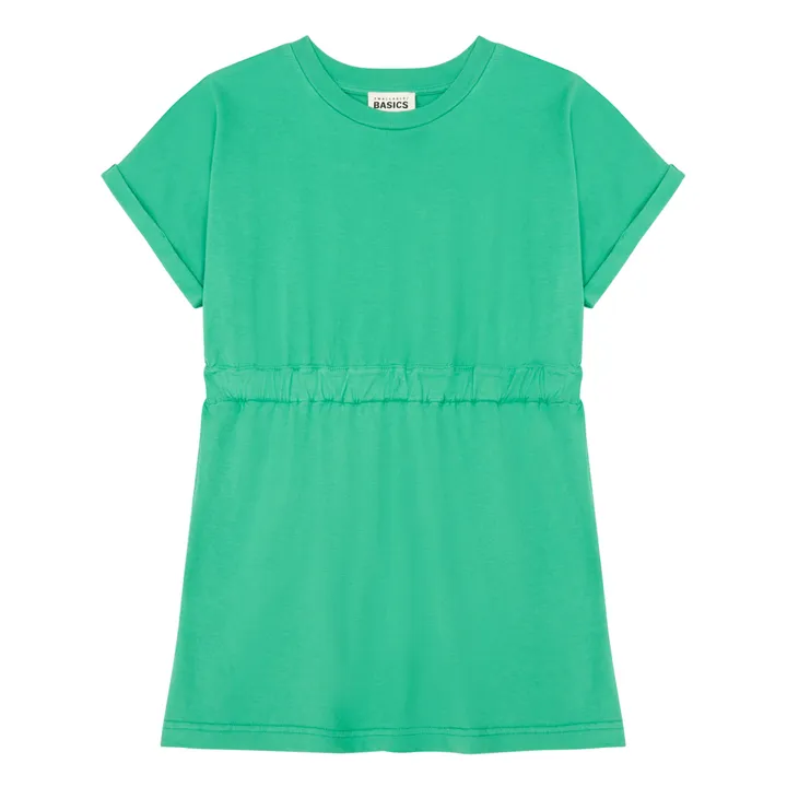SMALLABLE BASICS Robe Courte Fille Coton Bio | Vert