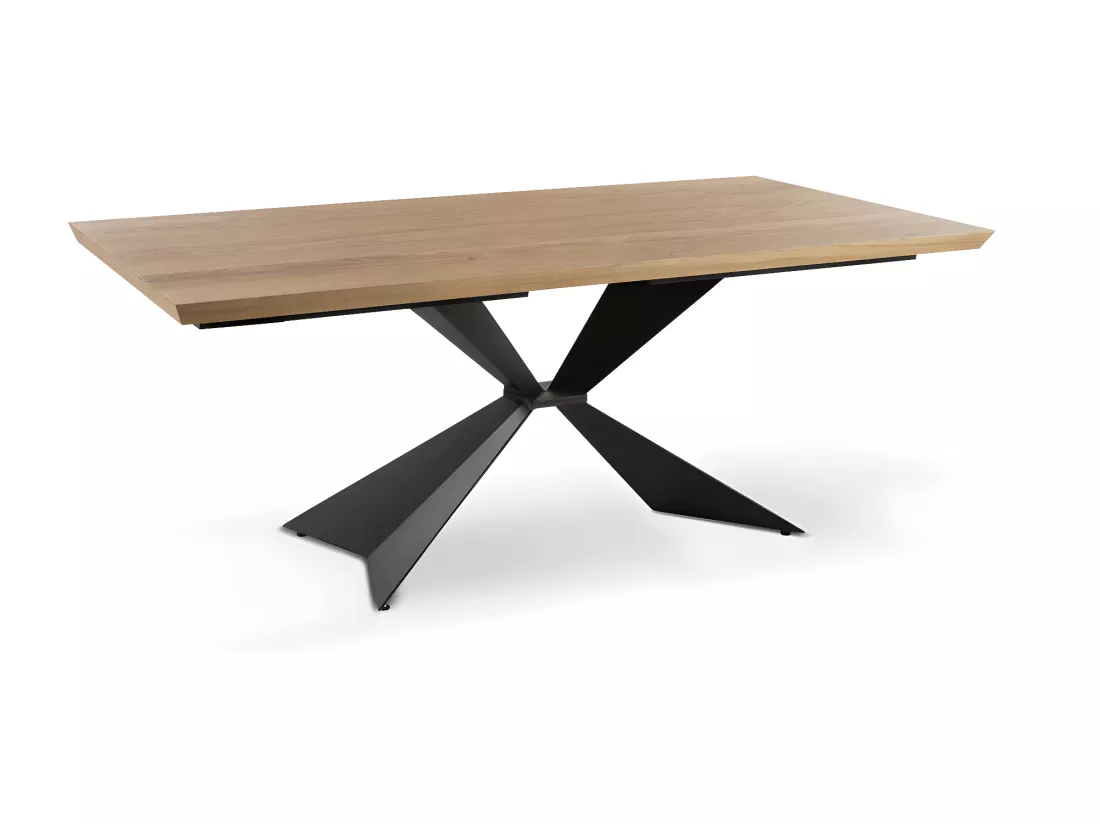 Stark Table extensible (200/300 x 100 cm) en placage noir