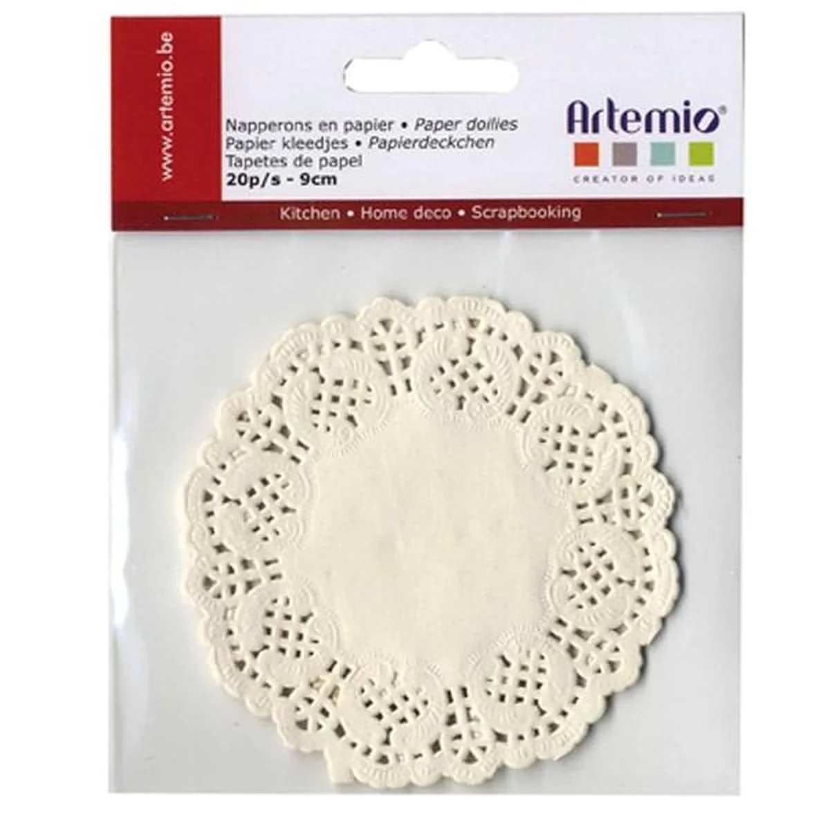 40 napperons en papier blancs Ø 9 cm Artemio