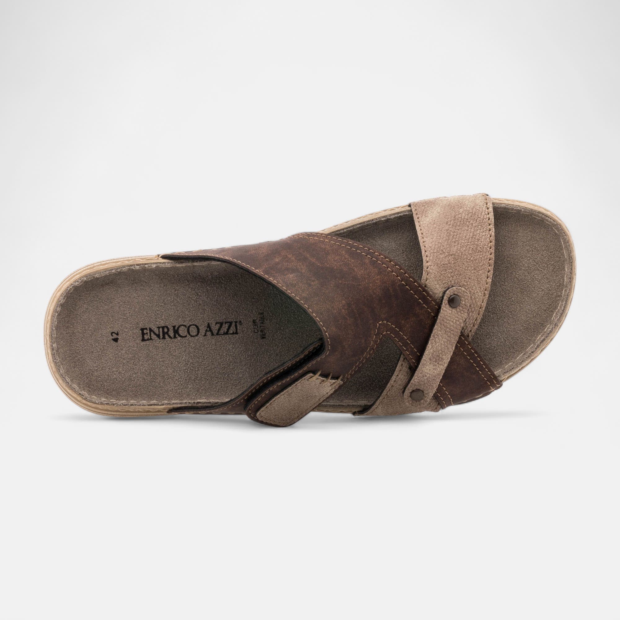 Nu-pieds Homme marron