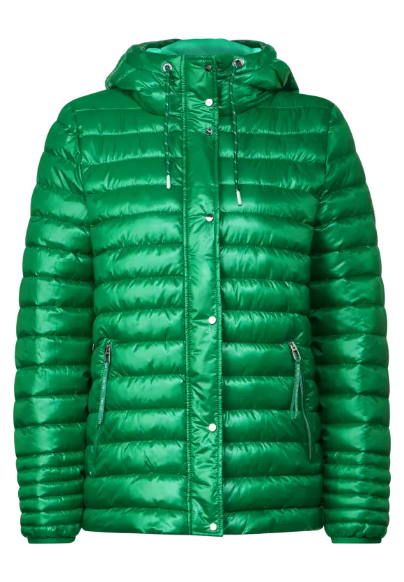 Kurze Steppjacke - arty green