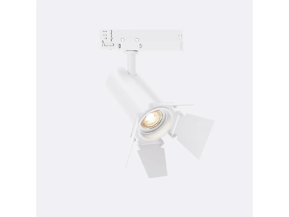 Spot LED Fasano Cinéma 30W pour Rail Triphasé Dimmable Blanc 2700K Blanc chaud