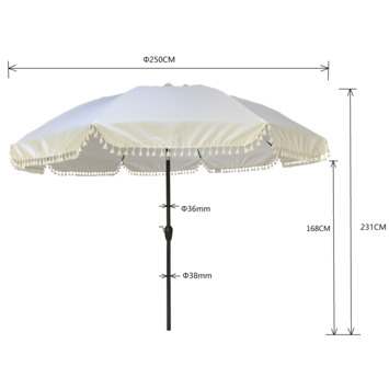 Parasol Marrakesh Wit Ø250 cm