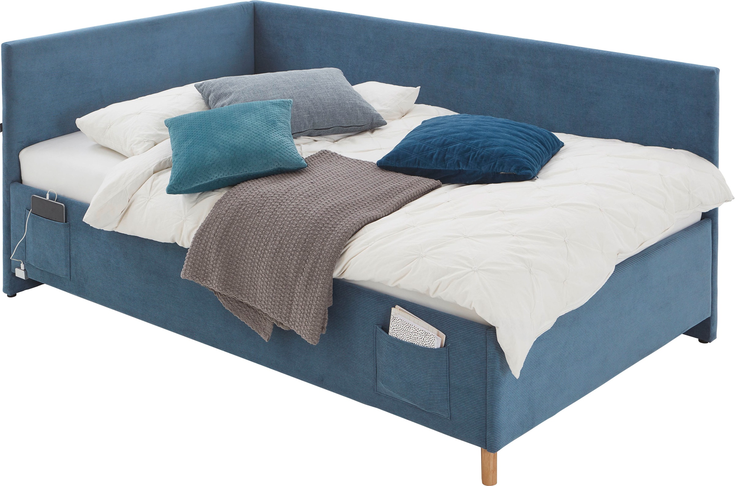 meise.möbel Kinderbett »COOL II« Polsterbett wahlweise mit Bettkasten, Jugendbett inkl. USB Anschlüsse