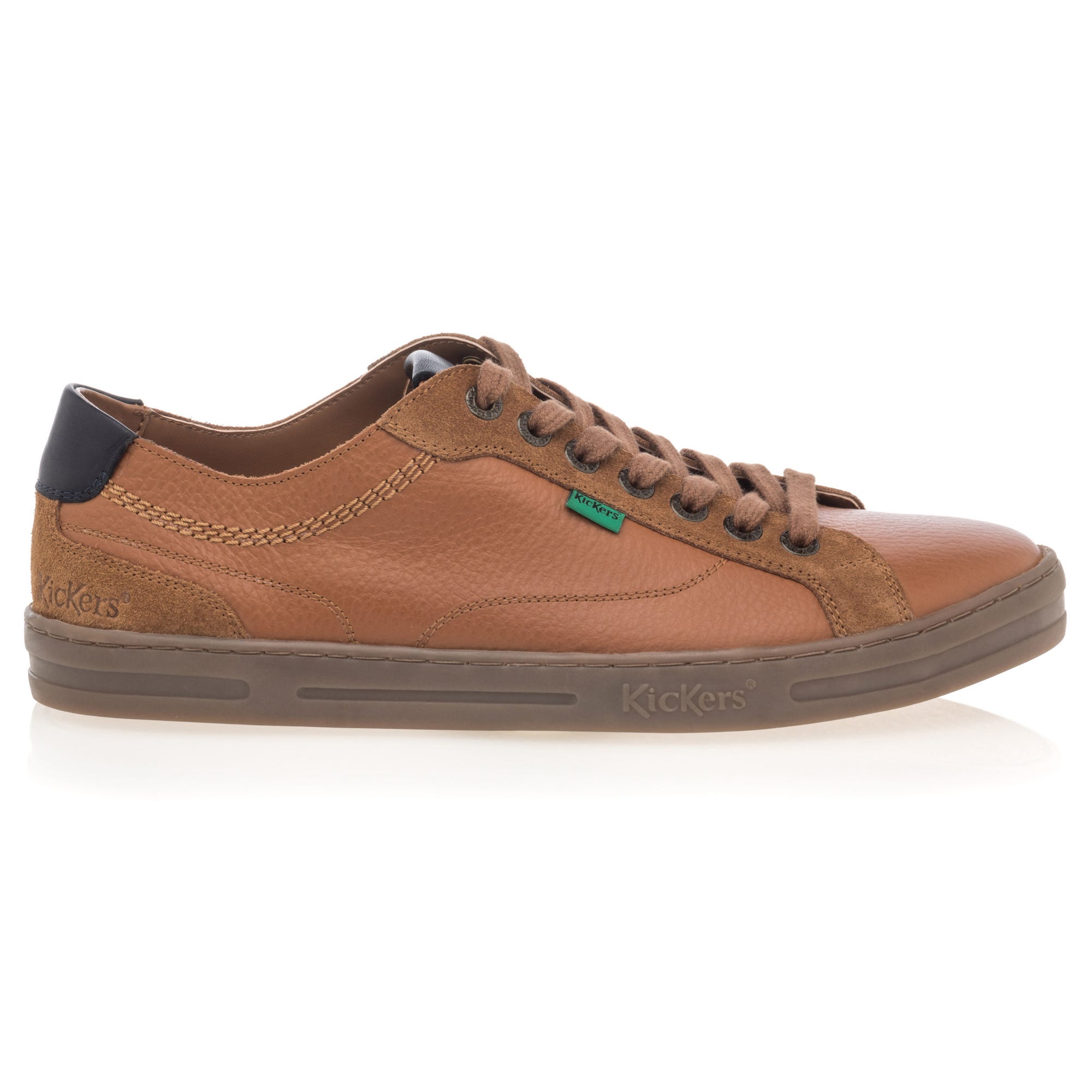 Baskets basses Homme en cuir cognac