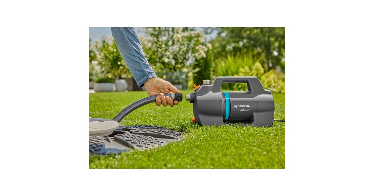 GARDENABesproeiingspomp 4300 Silent  (Donkergrijs/turquoise, 650 Watt)