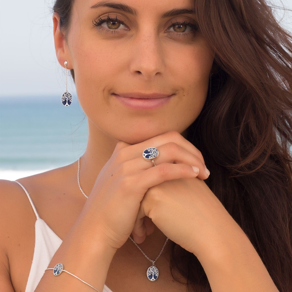 Bague Arbre de Vie Lapis Lazuli et Argent Massif - Le Cadeau Idéal pour la Fête des Mères et Autres Occasions