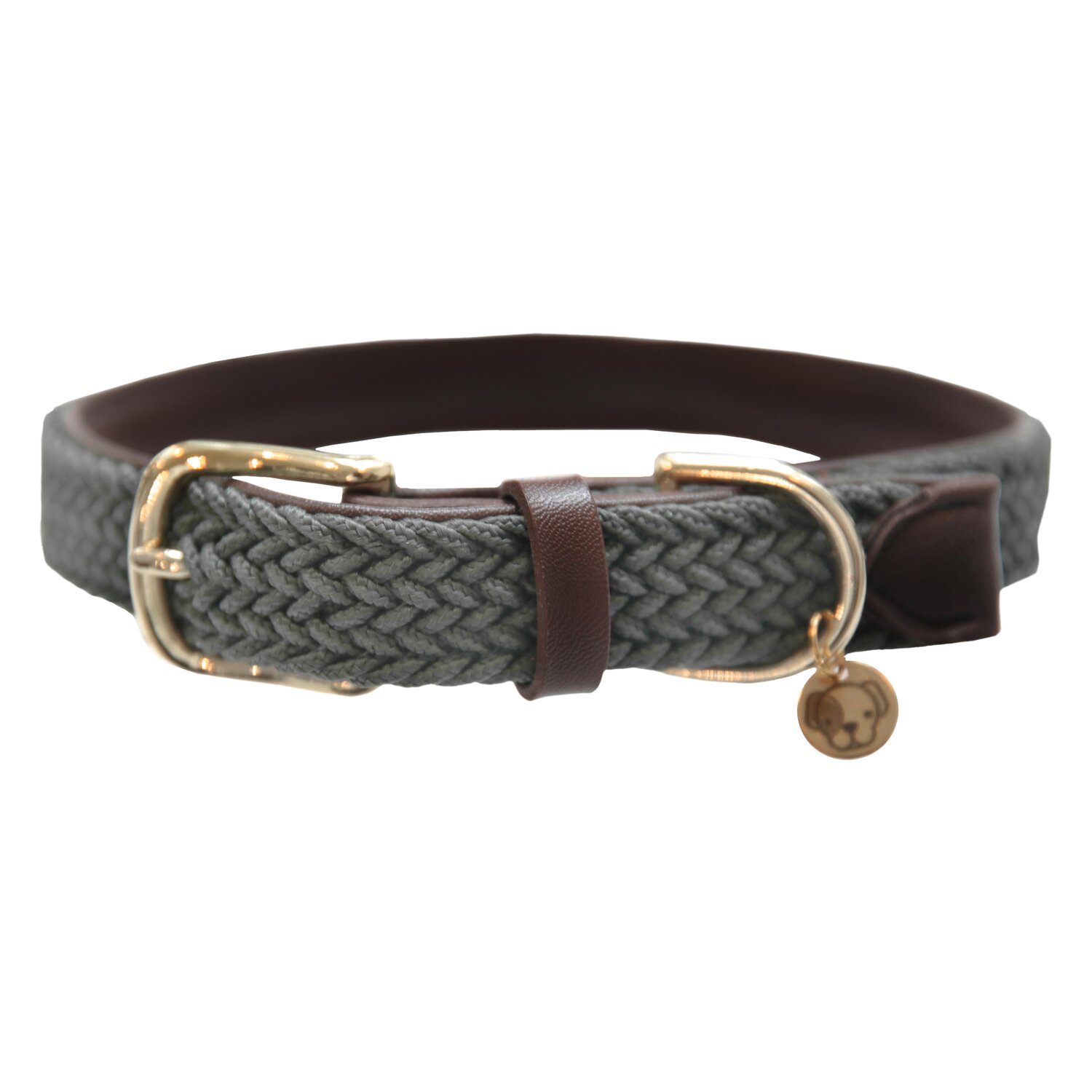 KENTUCKY DOGWEAR Hundehalsband Plaited Nylon  - grey