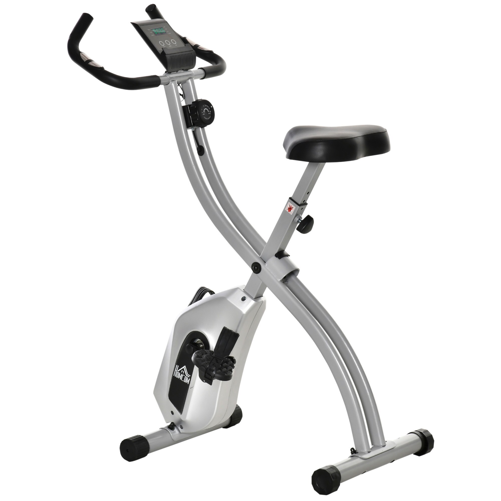 HOMCOM Heimtrainer mit 8 Wiederstandsstufen 86L x 47B x 112H cm