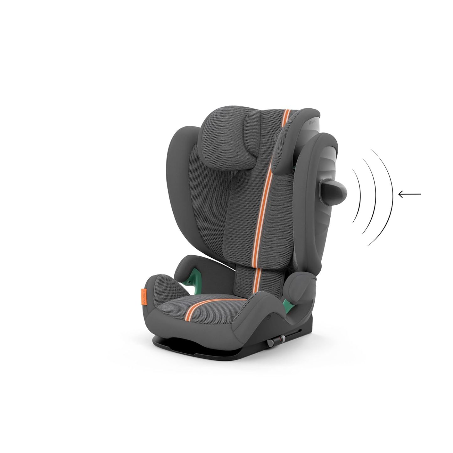 CYBEX Gold Kinder-Autositz Solution G i-Fix, Für Autos mit und ohne ISOFIX, Ab ca. 3 bis 12 Jahre (100 - 150 cm), Ab ca. 15 bis 50 kg, Lava Grey