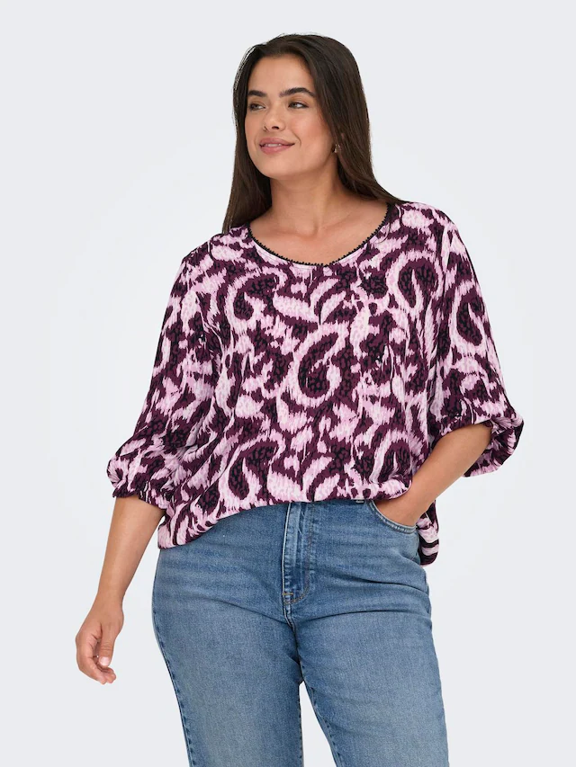 ONLY CARMAKOMA Shirtbluse »CARTYLA LIFE 3/4 BLOUSE AOP«