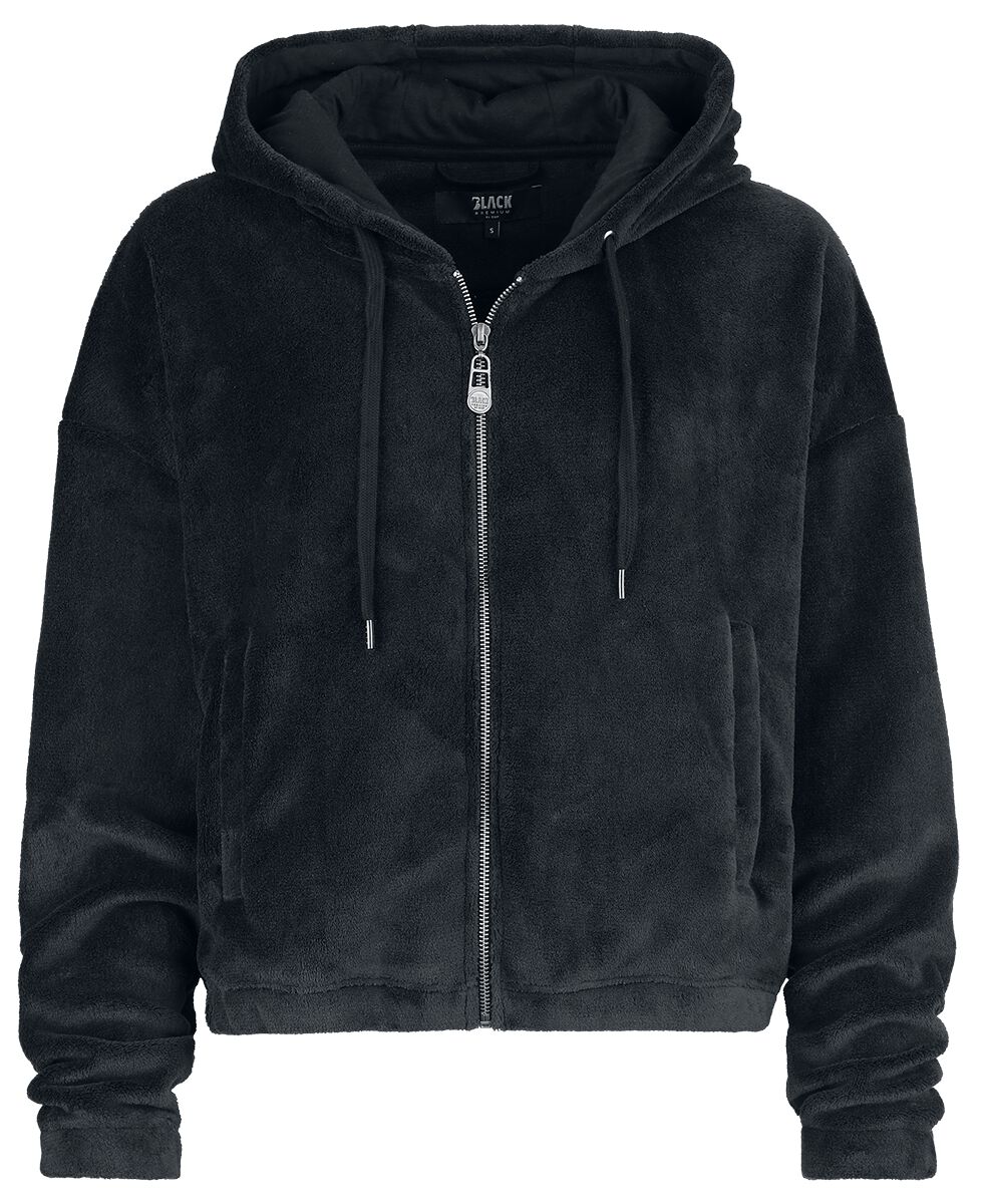 Fluffy Hoody Jacket | Black Premium by EMP Sweat-shirt zippé à capuche