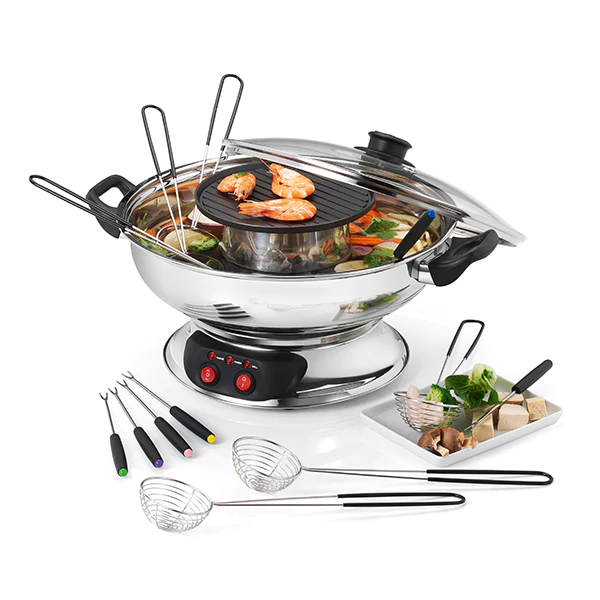 Appareil à fondue asiatique 1950 W KCP.FOND-ASIA Kitchen Chef Professi