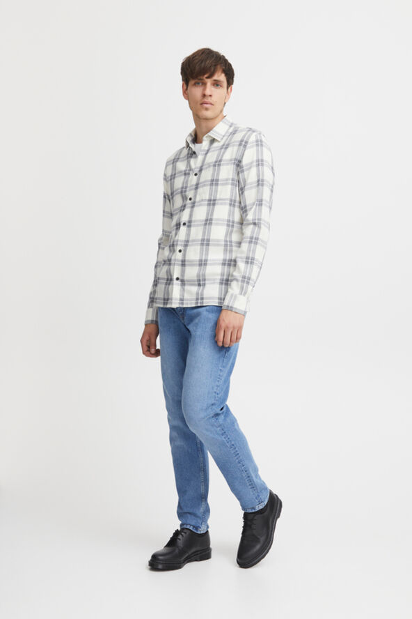 Casual Friday CFANTON LS checked shirt Ecru
