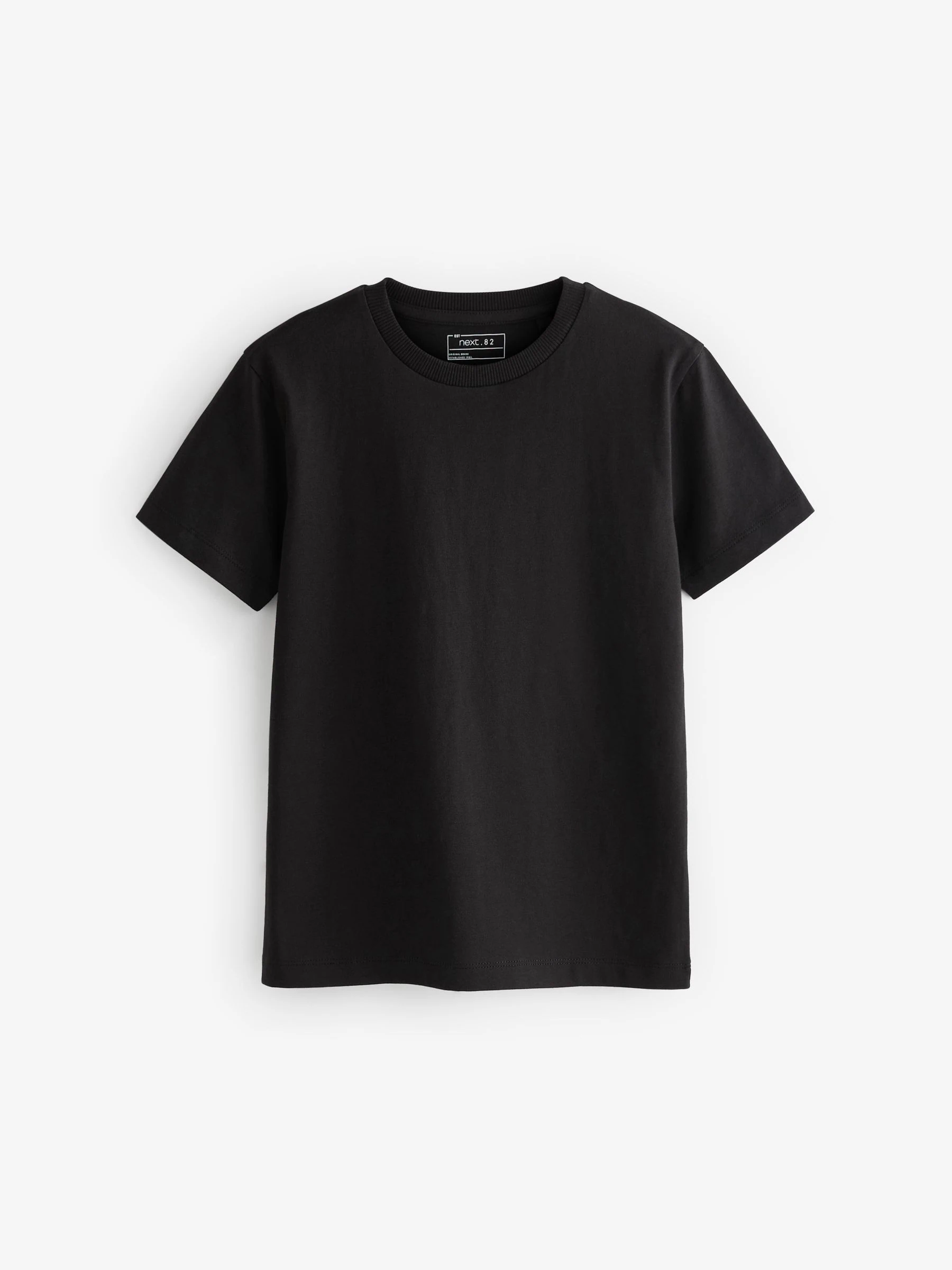 Zwart - T-shirt met korte mouwen (3-16jr)