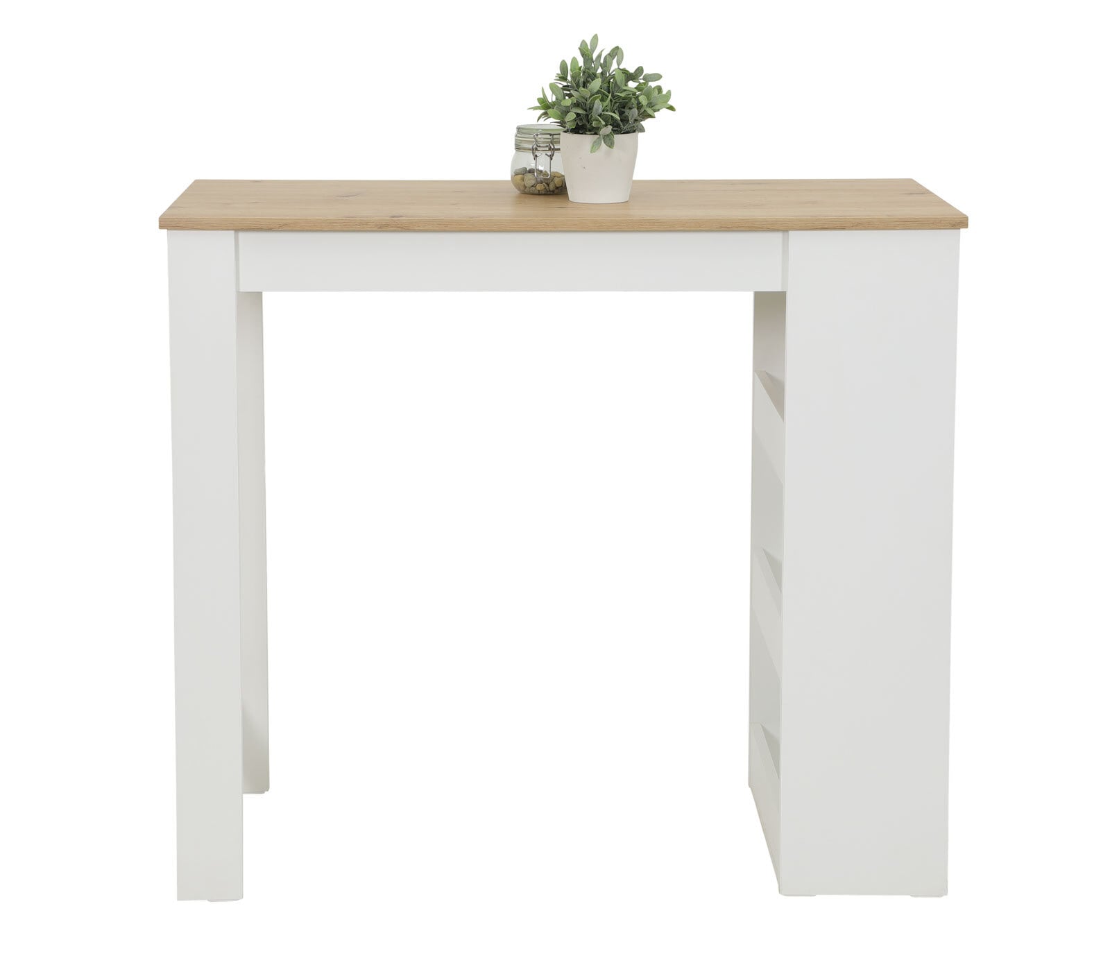 Bartisch Susi Artisan 115x103x50 cm Eiche-Dekor/Weiß