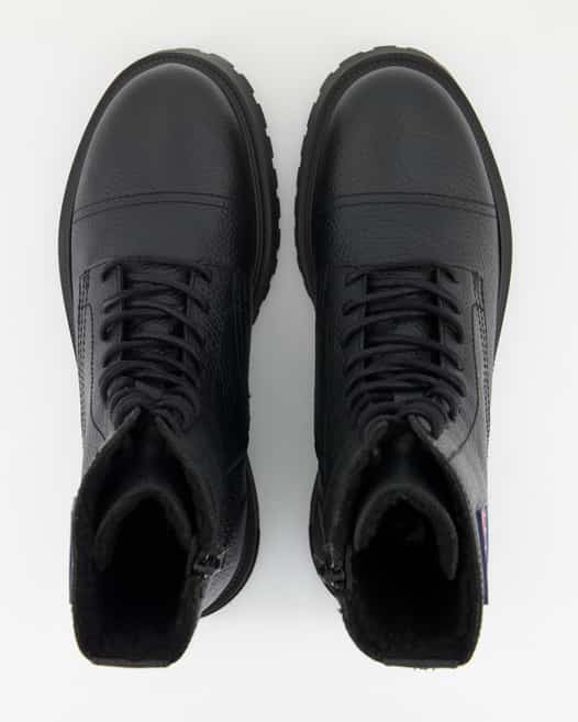 Tommy Hilfiger Jeans TJM Lace Up Mid Boot Tumbled Stiefeletten in Schwarz