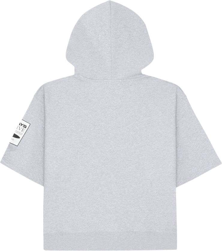 7 Days Active Organic Short Sleeve Hoodie 022 heather grey