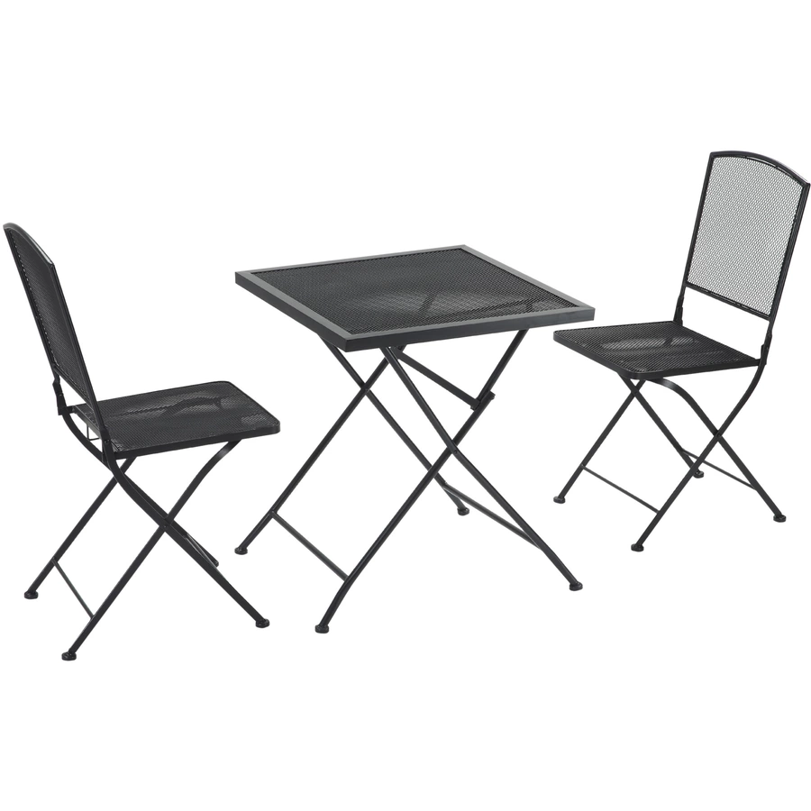 Outsunny Gartenmöbel-Set mit Faltfunktion grau