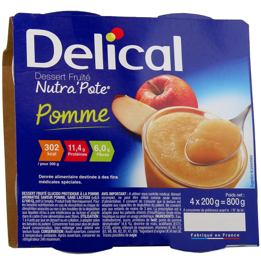 Delical Nutra'Pote Dessert aux Fruits - Dénutrition, Troubles de la Déglutition