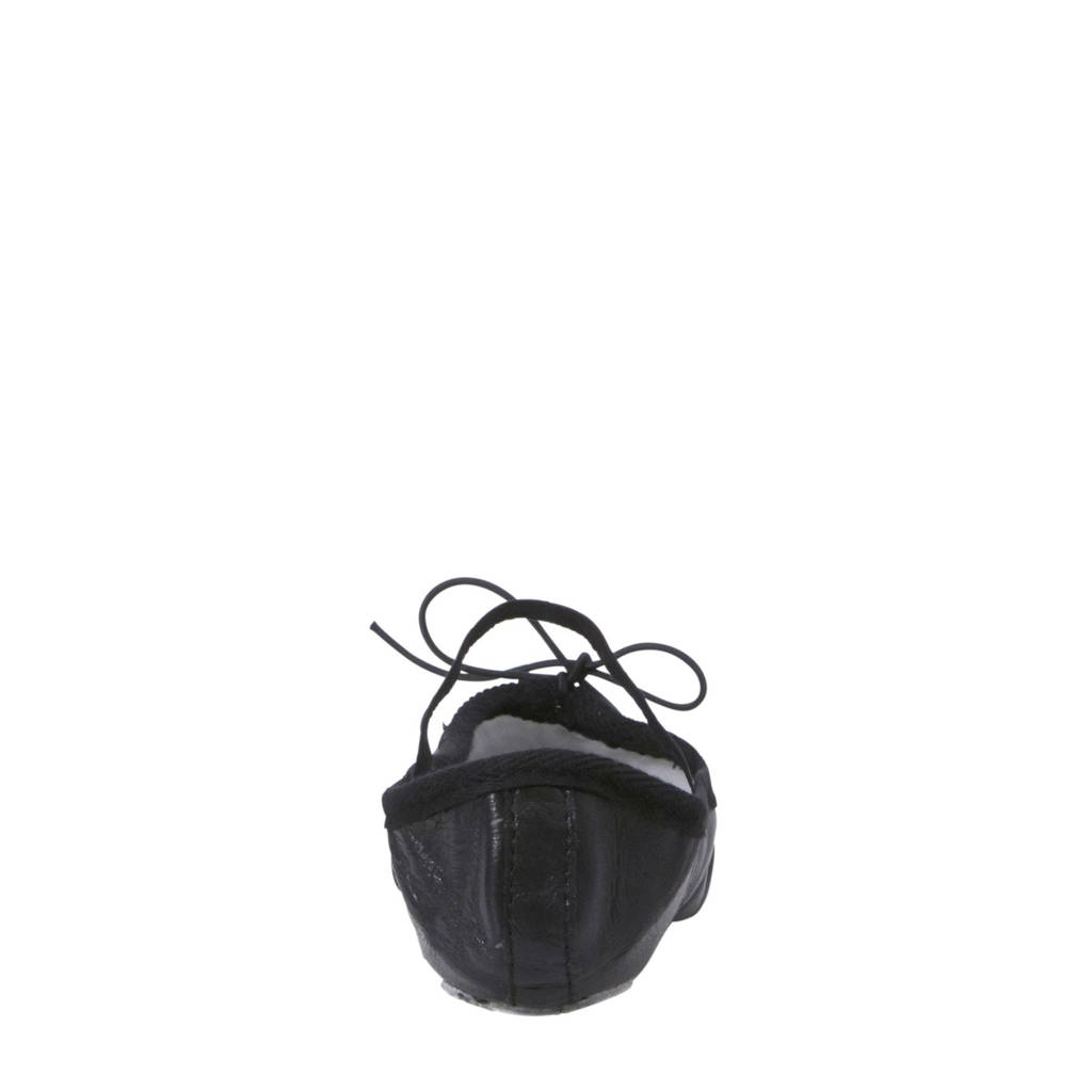 Papillon leren balletschoenen zwart