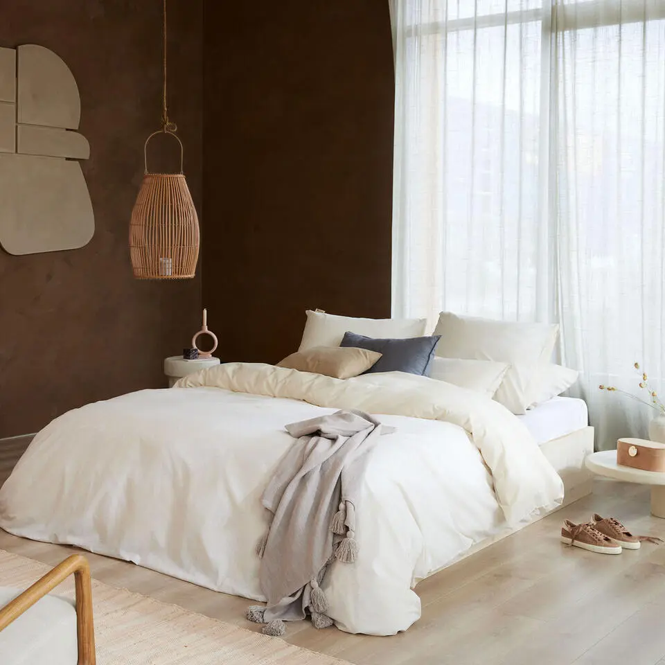Walra - Dekbedovertrek Yarrow Elegance - 200x220 cm - Zand