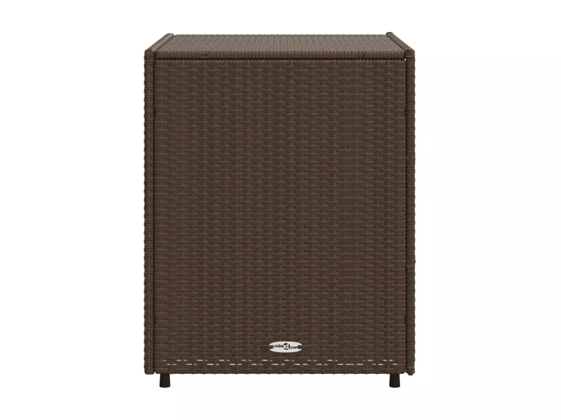 Armoire de rangement de jardin marron 55x59x69cm résine tressée