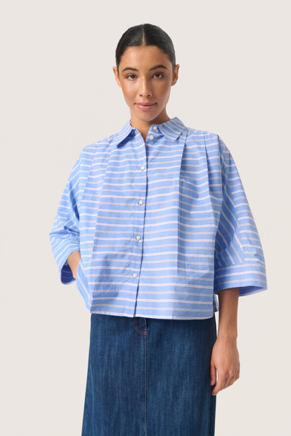 Soaked in Luxury SLMerona Shirt Blue and white stripe