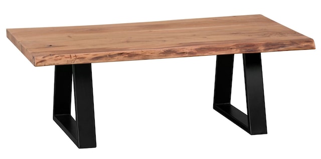 Couchtisch 115 x 60 cm Akazie Kufengestell