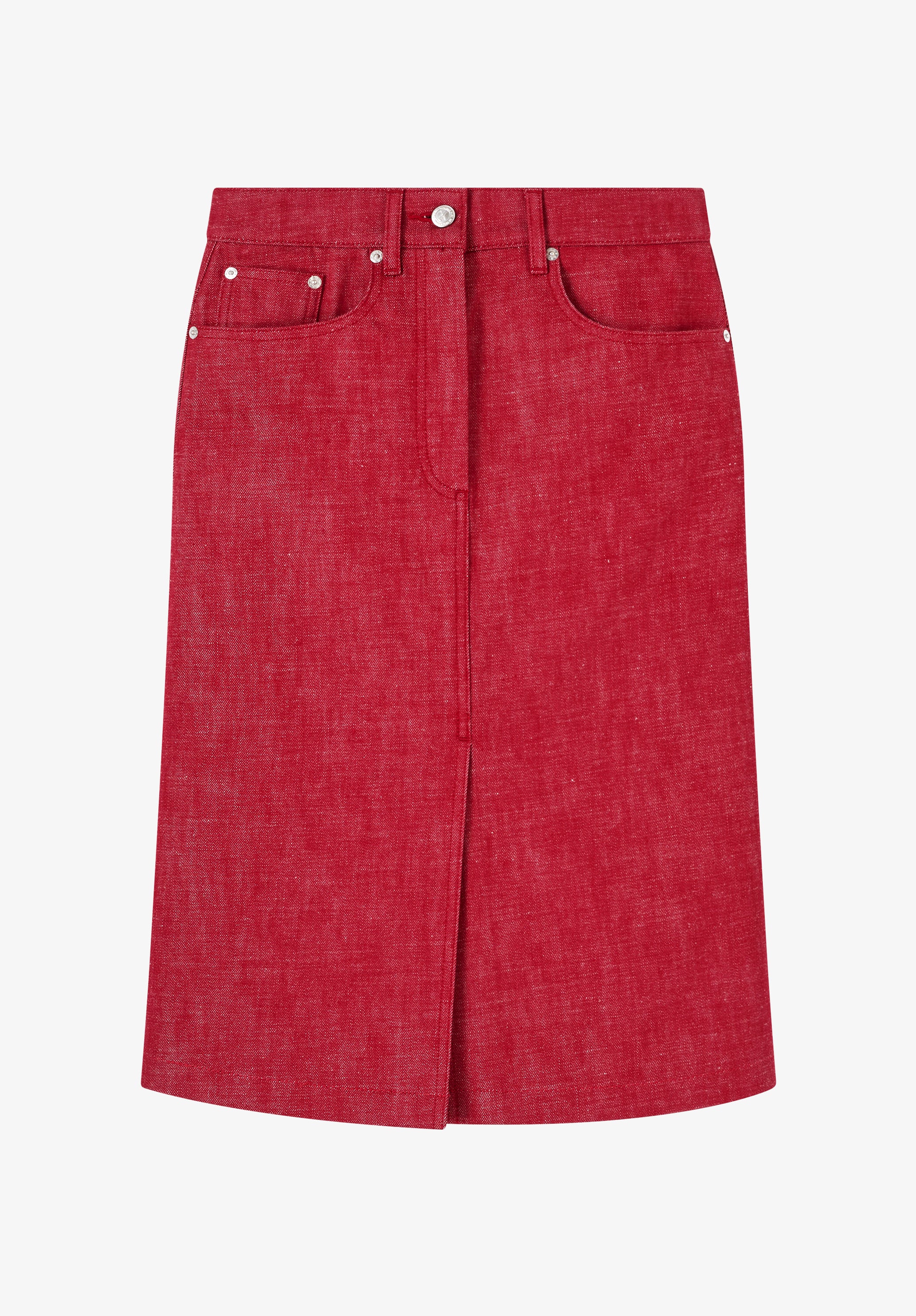 Jupe rouge en denim japonais - Rouge