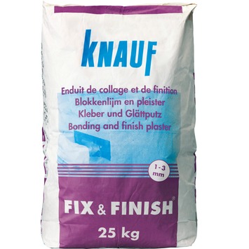 Knauf Fix & Finish blokkenlijm en pleister 25 kg