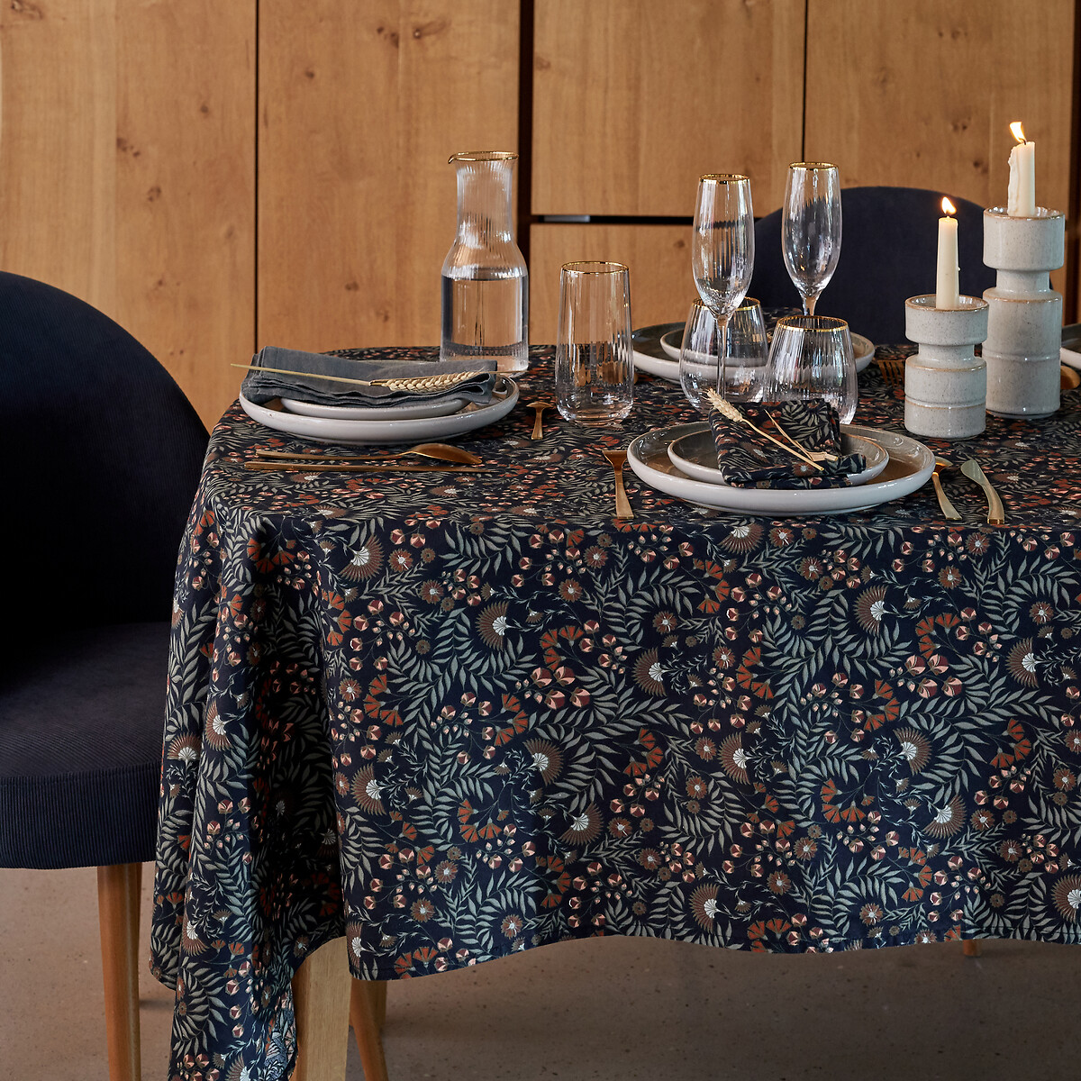 LA REDOUTE INTERIEURS<br>Toalha de mesa estampada em algodão lavado Majari
