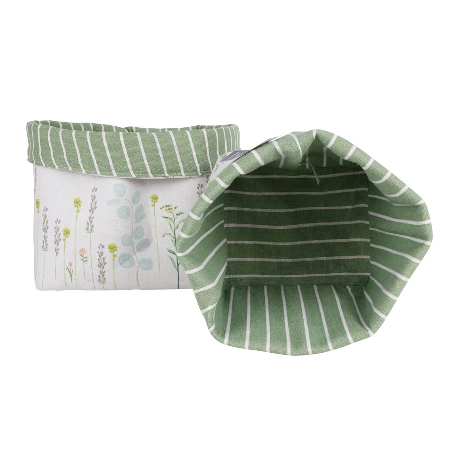 2er-Set Aufbewahrungskörbe Blumenprint