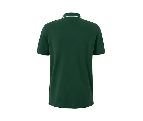Piqué-Poloshirt, dunkelgrün