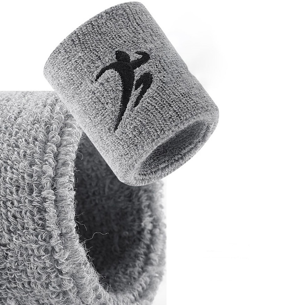 Baumwoll Sport Schweissband Elastisches Fitness Handgelenk Band für Laufen / Workout / Tennis - Blau