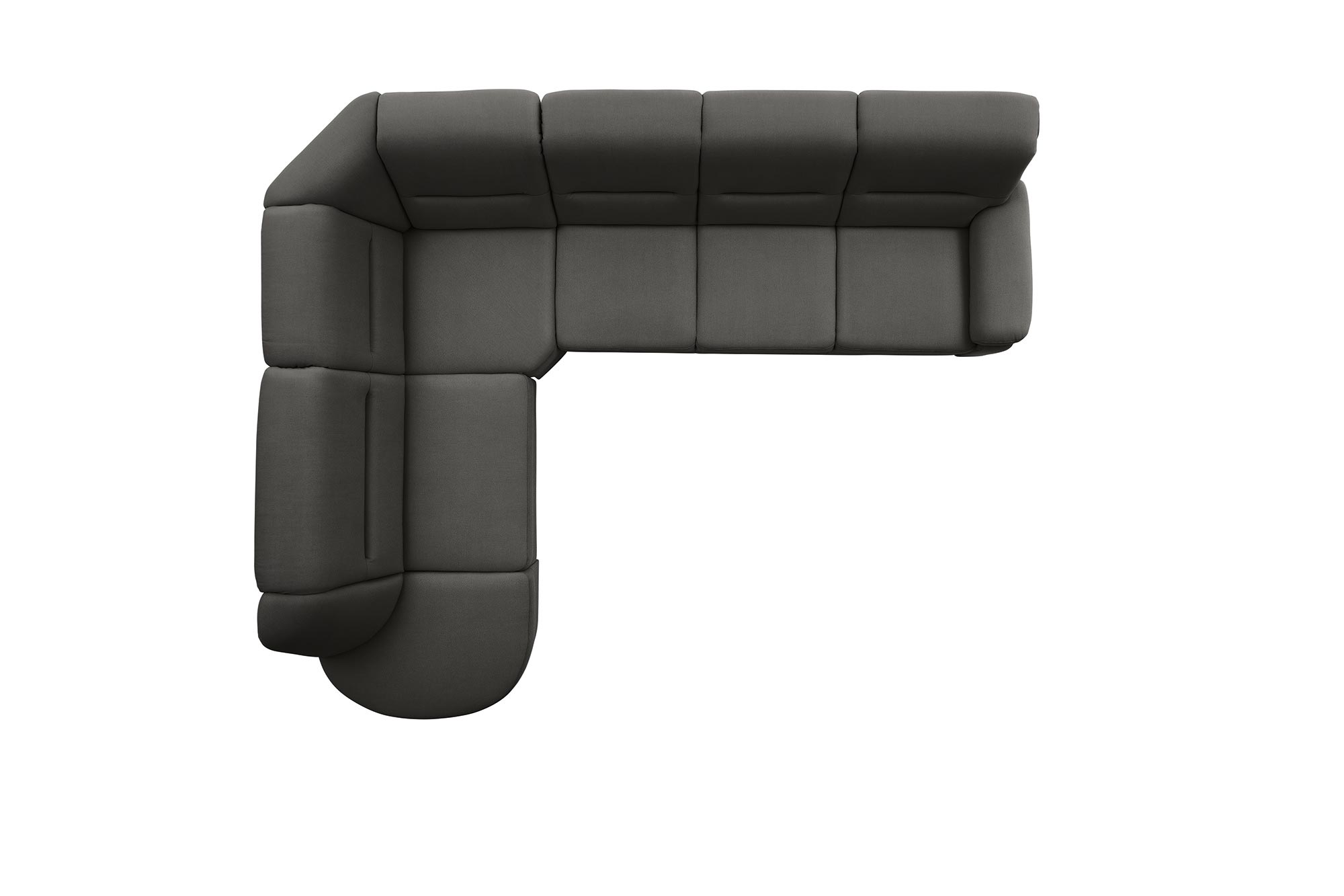 polsterpower Ecksofa - Holiday steel - Basismodell - Ottomane links