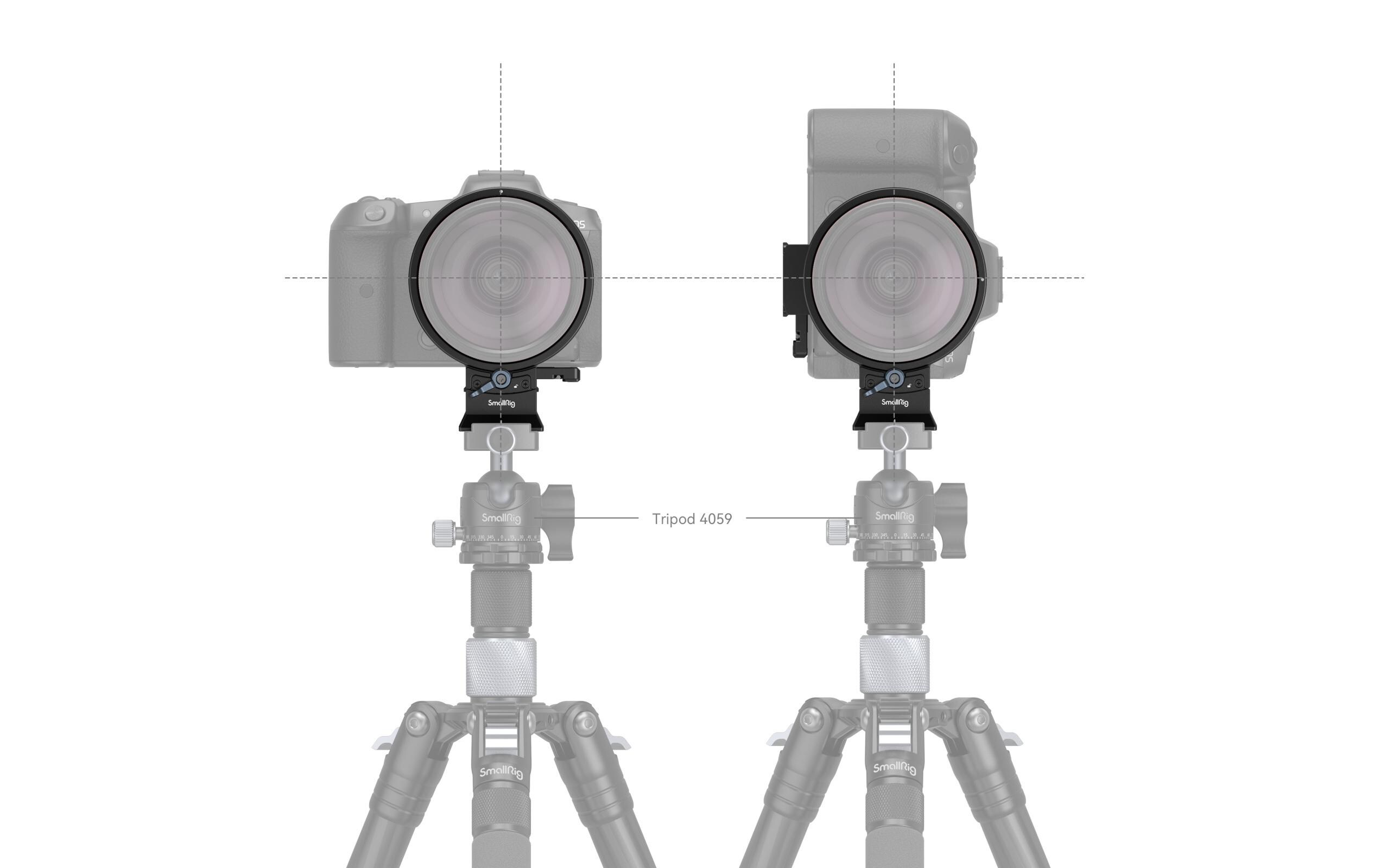 Montageplatte Canon EOS R Series Kit DrehbarDrehbare Montageplatte für schnellen Wechsel zwischen horizontalem und vertikalem Modus