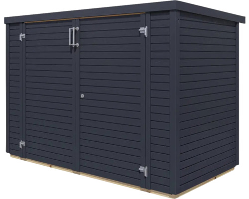 Bertilo Woodline Bike fietsenstalling/tuinhuisje met vloer, 202x106 cm, antraciet