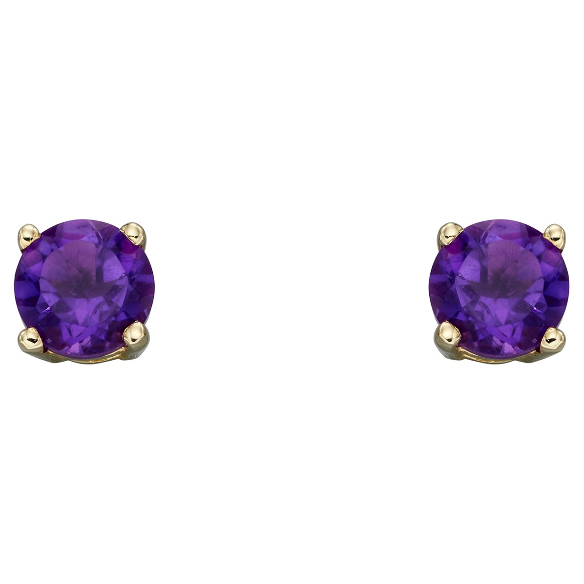 Boucle d'oreille février améthyste en or 375/1000