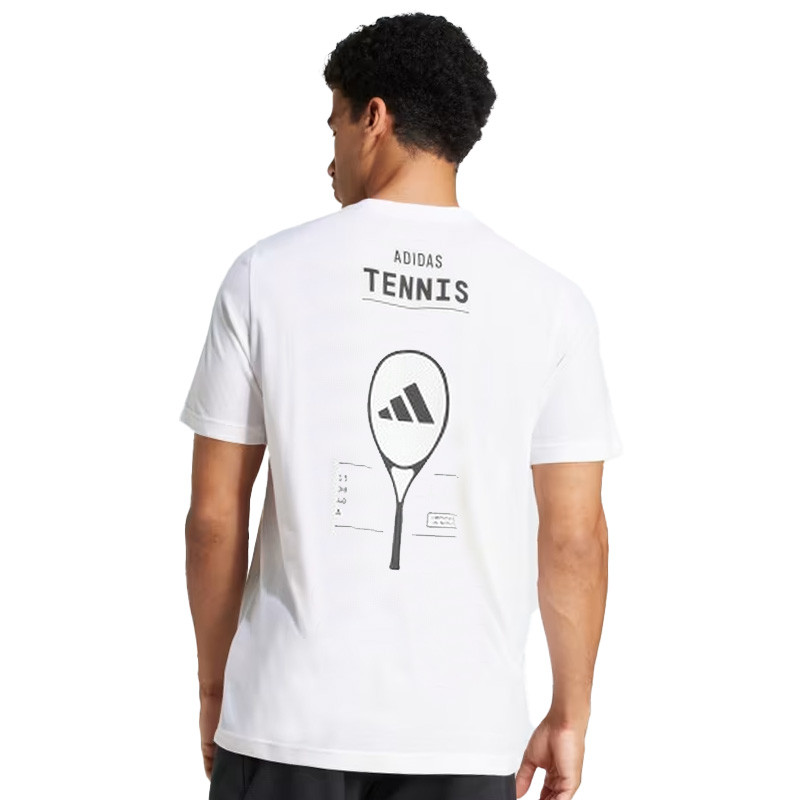 Tee shirt tennis Adidas Aeroready blanc 15 30 40