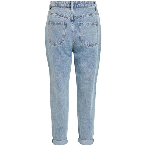 Vila - VILIMONE HW 7/8 MOM JEANS Azul