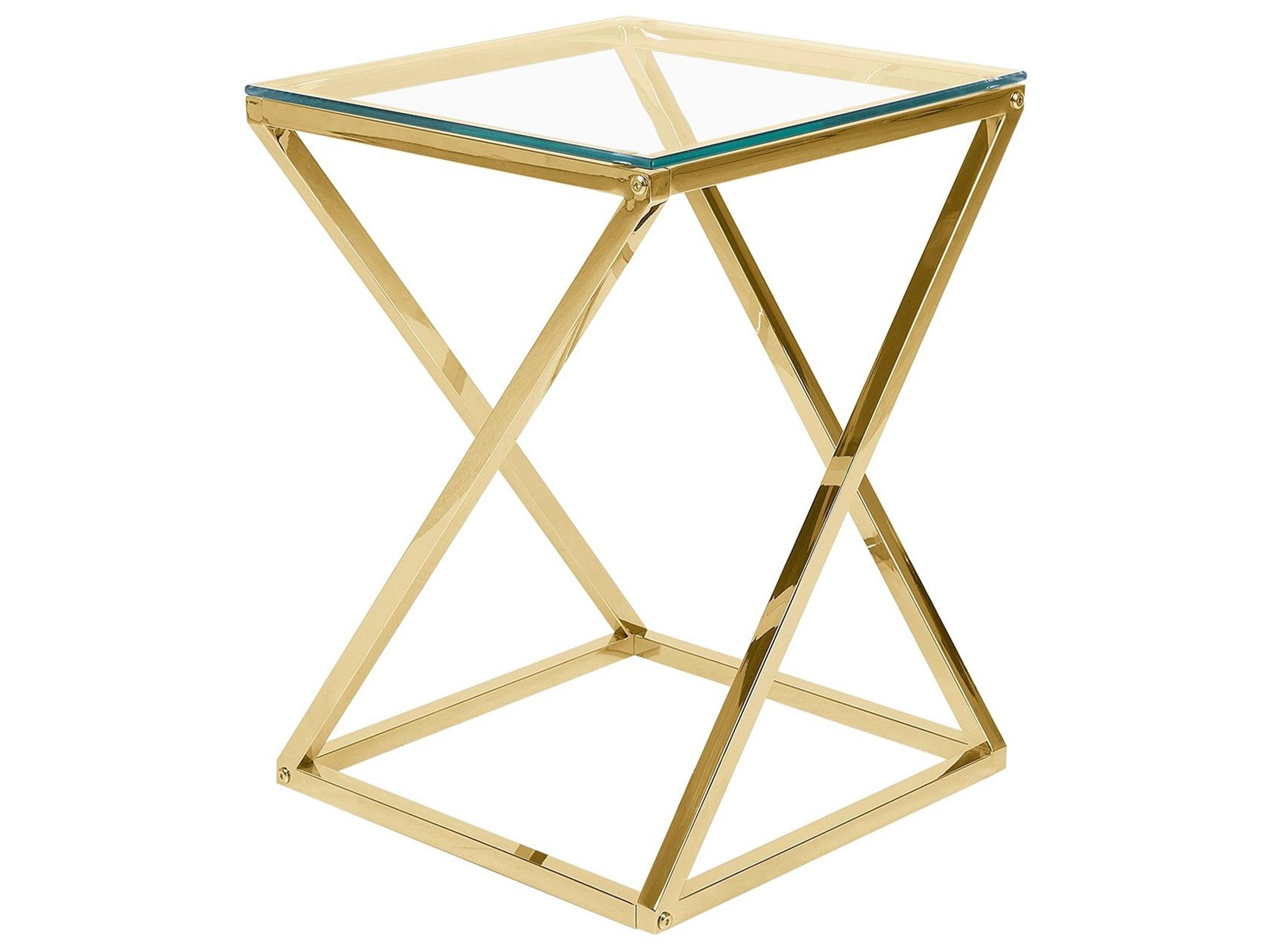 Bijzettafel BEVERLY Glas Goud