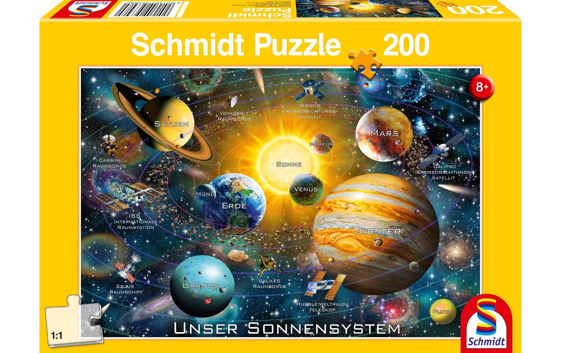 Puzzle Unser SonnensystemKlassisches Puzzle mit 200 Teilen