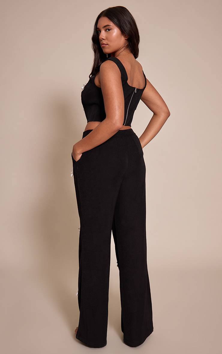 Noir Pantalon Tailleur Embelli Shape