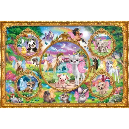 Schmidt Spiele KinderPuzzle - Animal Club, Einhorn-Tierwelt, 100 Teile