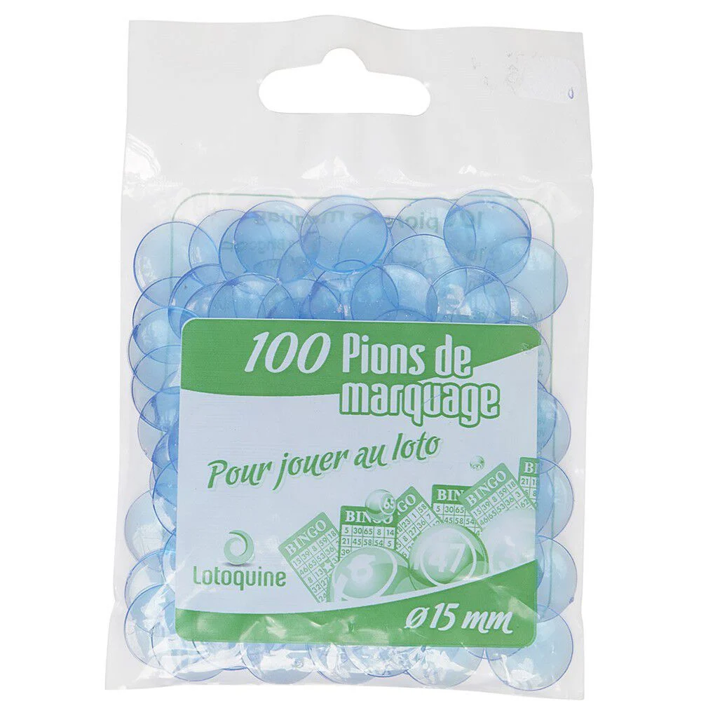 Sachet de 100 pions de loto Ø 15mm