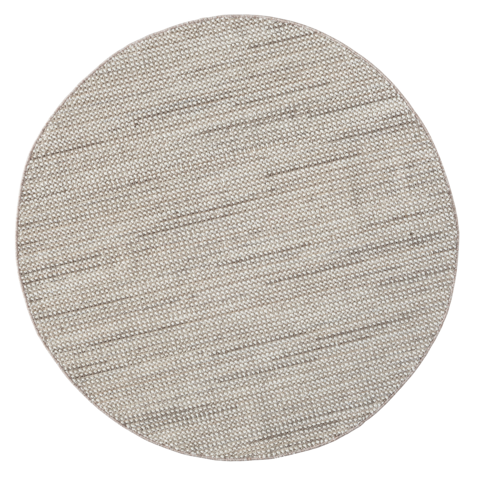 Kurzflorteppich AVA - beige - Ø 120 cm